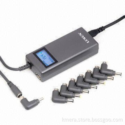 90W Universal AC/DC Adapter, Adjust Voltage Automatically with LCD Display